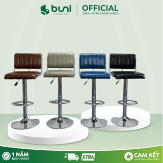 Ghế Quầy Bar BUNI Cao Cấp - Ghế Trang Điểm, Decor, Chụp Hình, Spa Xoay - Ghế Lễ Tân Văn Phòng