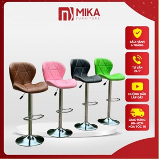  Ghế quầy bar xoay  ưng da cao cấp nâng hạ lên xuống xoay 360 độ hàng nhập khẩu 