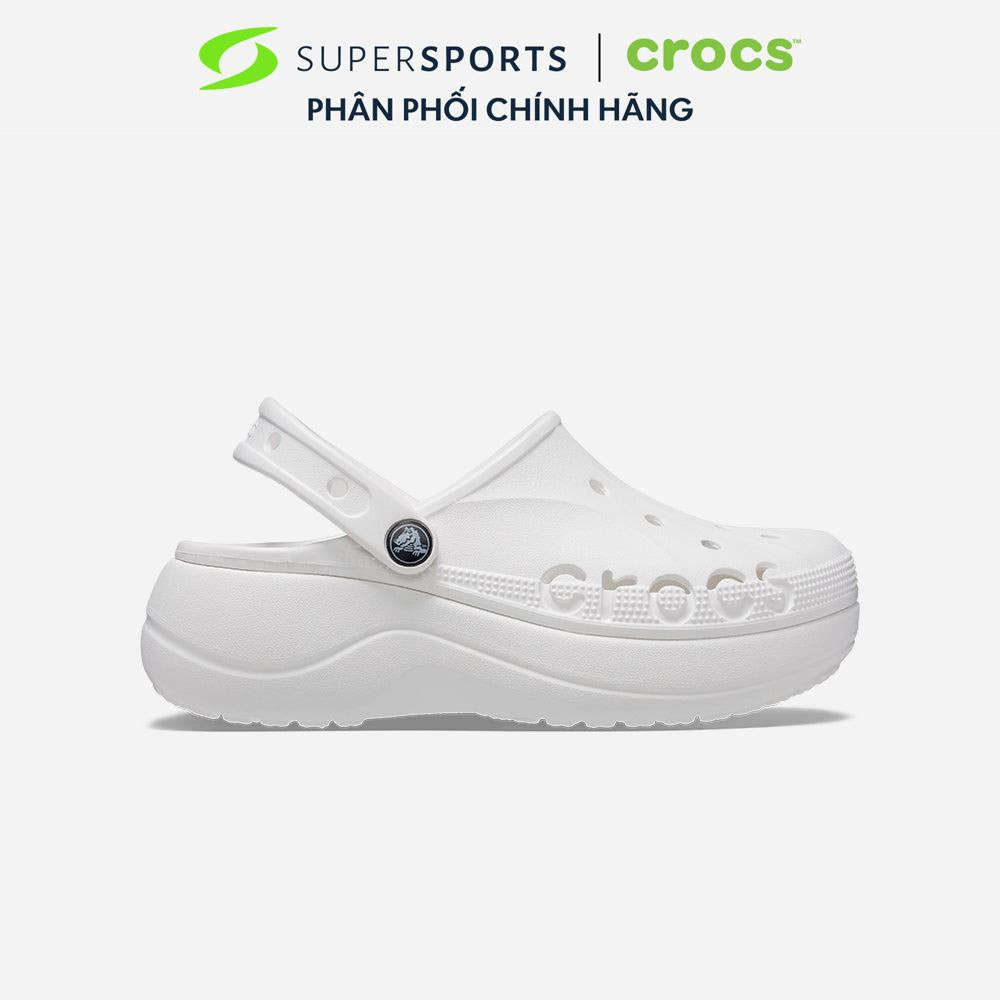 Giày Clog Nữ Crocs Baya Platform - Trắng - 208186-100 ADS01 LS100 B000