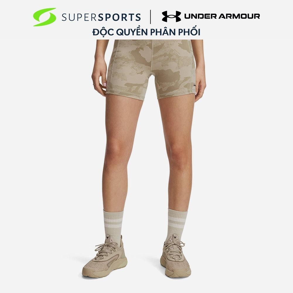 Quần Ngắn Nữ Under Armour Project Rock Middy - Be - 1389712-299