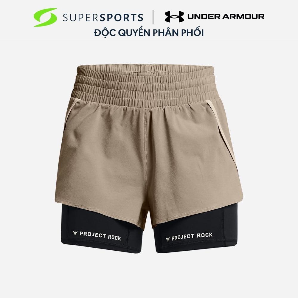 Quần Ngắn Nữ Under Armour Project Rock Flex - Nâu  - 1380188-203