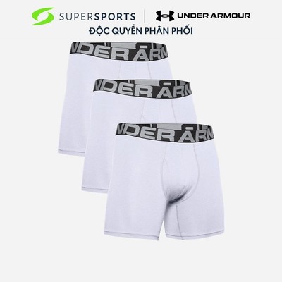 Đồ Lót Nam Under Armour Charged Cotton® 6" Boxerjock® - Trắng - 1363617-100
