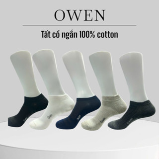COMBO SIÊU RẺ - Set 5 đôi/ 10 đôi tất cổ ngắn nam trơn Owen 100% cotton khử mùi