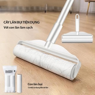  Cây Lăn Bụi Cán Dài Siêu Dính ~100cm Kèm Lõi Thay - Lăn Sàn Thảm Sofa Điều Chỉnh Dài Ngắn Tiện Lợi 