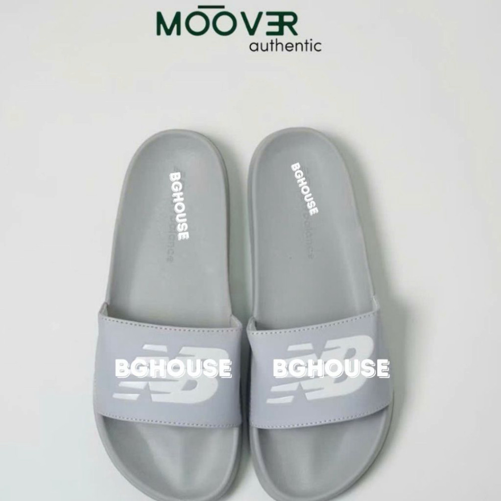 Dép quai ngang unisex nam nữ logo chữ N.B thời trang thích hơp sử dụng hằng ngày