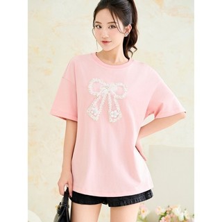 Áo thun cộc tay phối nơ ngực Orchid - BHG2S614