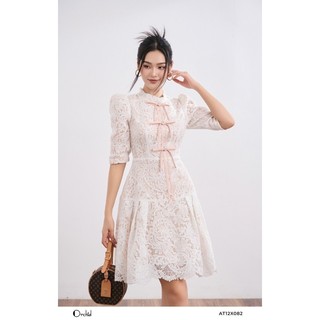 Đầm ren thiết kế tay lỡ dáng xòe phối nơ tiểu thư Orchid - AT12X082