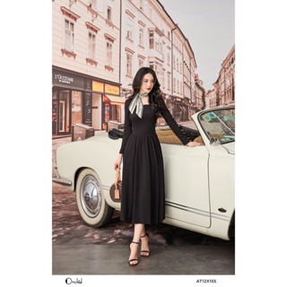 Đầm len dáng dài cổ vuông thanh lịch Orchid - AT12X155