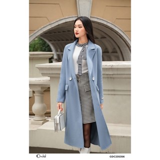 Áo khoác mangto dạ lông cừu dáng dài cao cấp Orchid GDC23S356