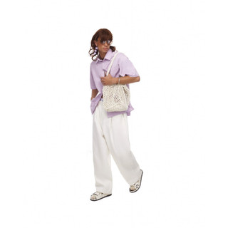 LIDER BOUJEE CROCHET NET TOTE BAG - White/Black