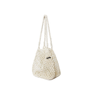 LIDER BOUJEE CROCHET NET TOTE BAG - White/Black