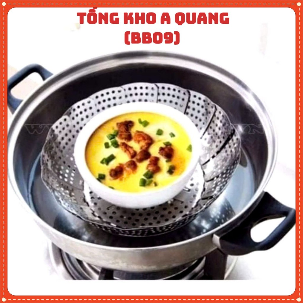 VỈ HẤP ĐỒ XÔI INOX SIZE 23, Khay Vỉ Hấp Vỉ Rổ Hấp Tròn Inox Xếp Gọn Tiện Lợi Inox Chống Rỉ Đường Kín