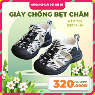 Giày Sandal Chống Bẹt Chân Hỗ Trợ Cho Bé Lót Đế Chỉnh Hình Thể Thao Bít Mũi Cho Bé Trai 1 - 5 Tuổi NHÍM SHOP ST105