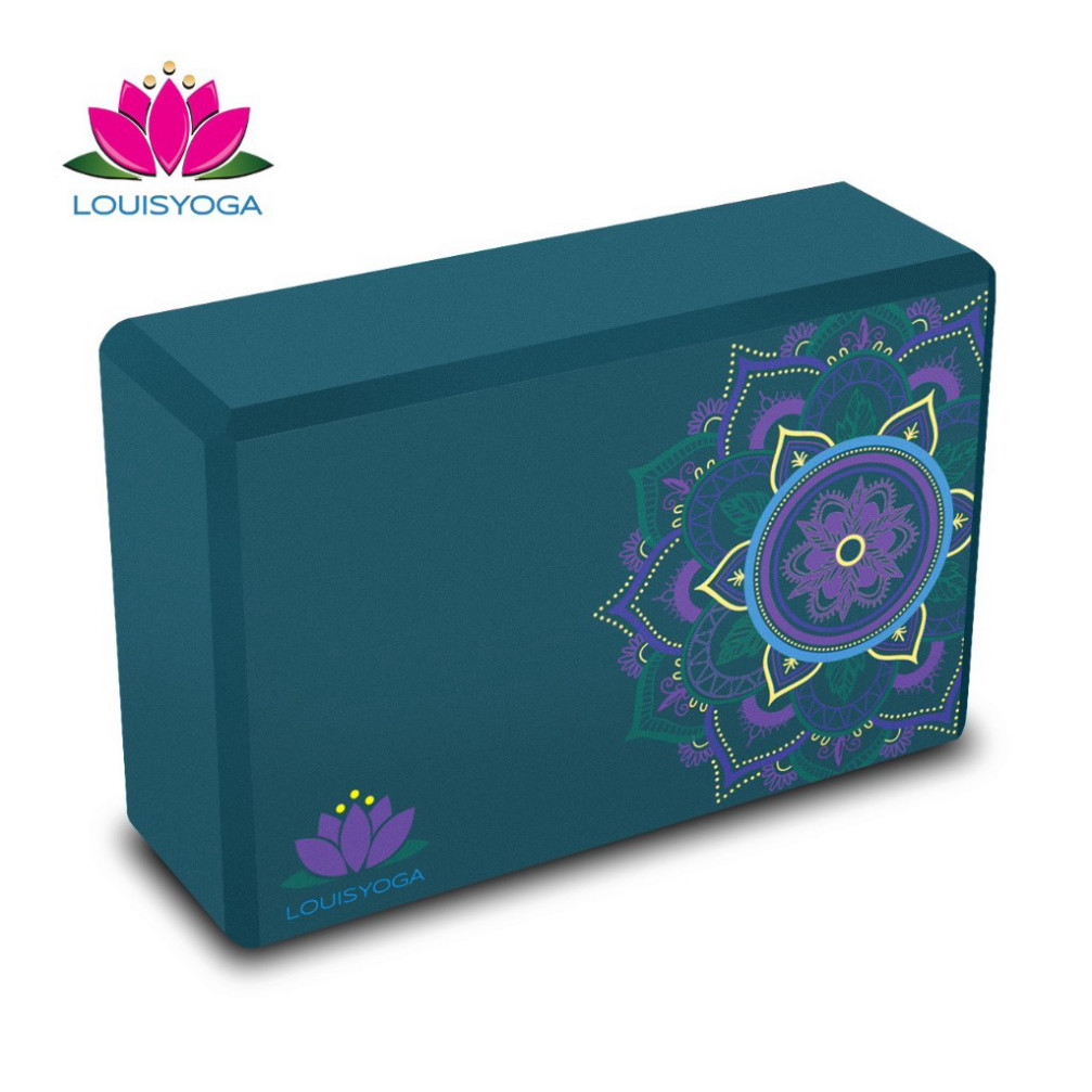 Gạch tập Yoga sắc màu Mandala 220g hãng Louis Yoga (1 viên)