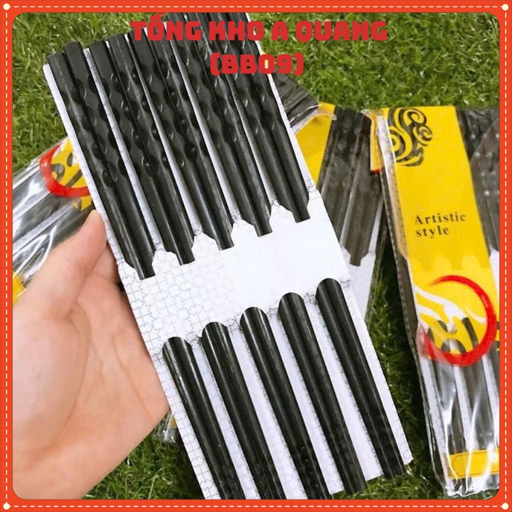 10 ĐÔI ĐŨA NHỰA LƯỢN SÓNG,  Đũa Nhựa Phip Đen - DUAANCOM74