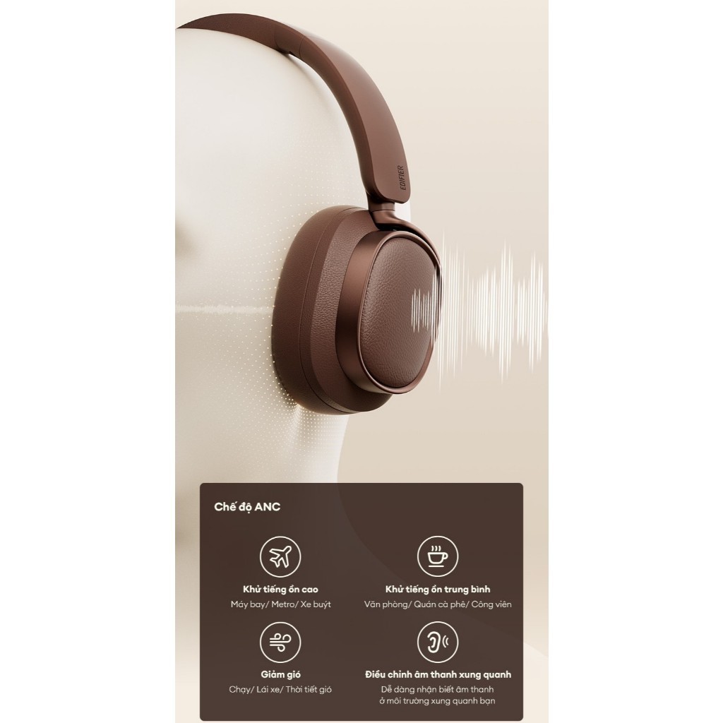 Tai Nghe Bluetooth Chụp Tai EDIFIER ES850NB | Chống Ồn Chủ Động | Thời Gian Sử Dụng Tới 92H | Bảo Hành 15 Tháng | BigBuy360 - bigbuy360.vn