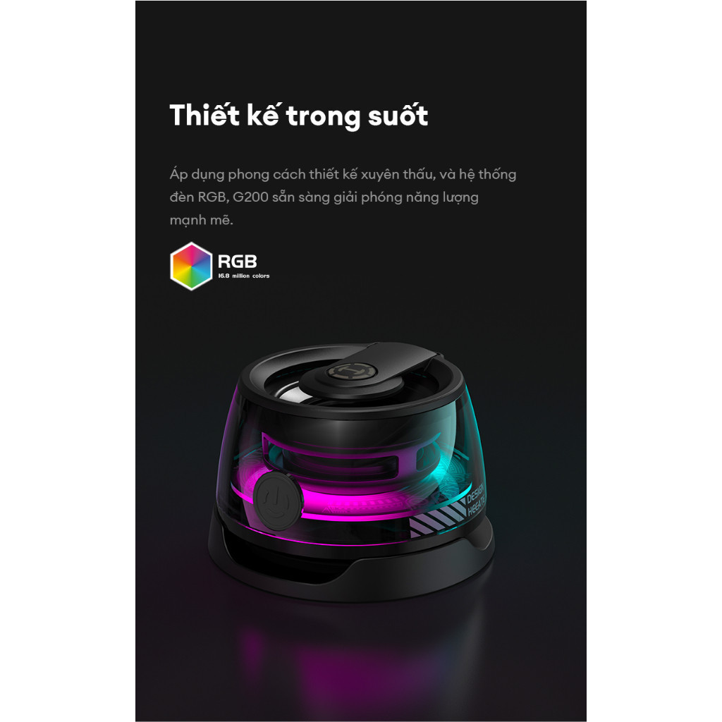 Loa Bluetooth Mini EDIFIER G200 | Tích Hợp Nam Châm | Thiết Kế Trong Suốt | Led RGB | Sử Dụng Tới 7H | Bảo Hành 15 Tháng | BigBuy360 - bigbuy360.vn