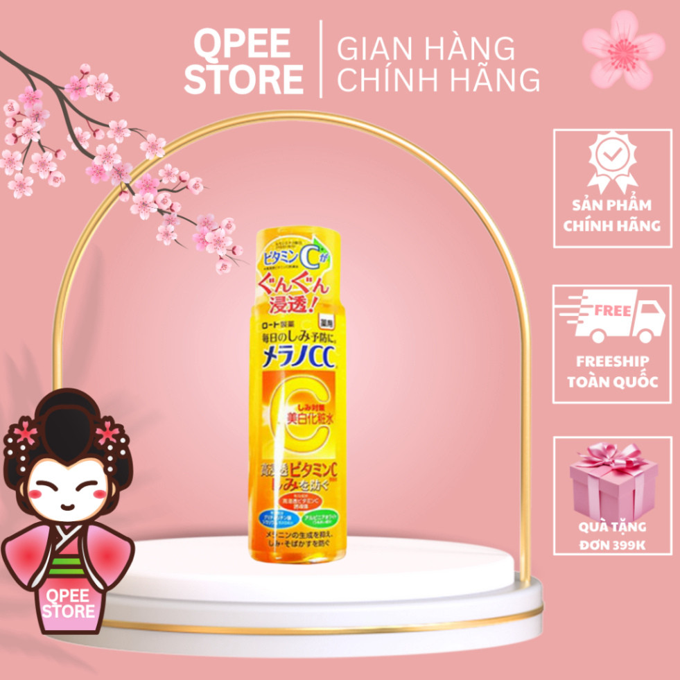 Nước hoa hồng Melano CC Rohto dưỡng trắng ngừa thâm, Toner melano cc Nhật Bản