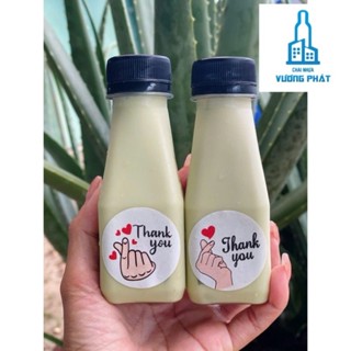 NỮA BAO )100 chai - mini 120ml VUÔNG CỔ CAO +  nắp f30 đen, trắng đủ màu , sốt chấm, muối, sữa chua….