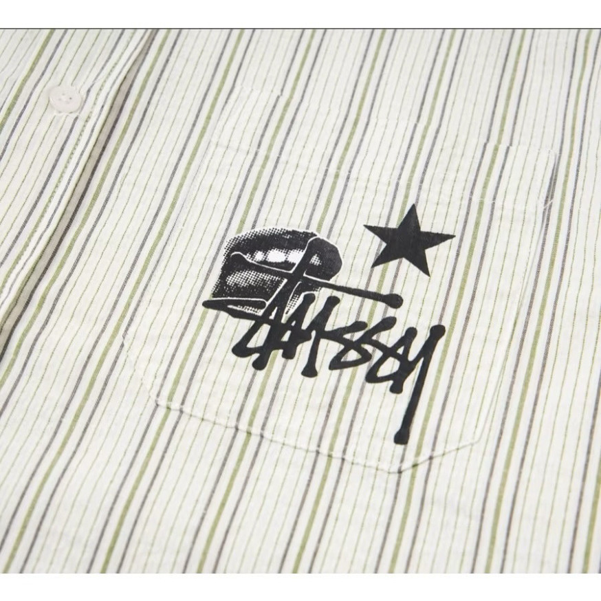 Áo Sơ Mi Nam Nữ In Hình Ngôi Sao Stussy From Rộng  Thoáng Mát Dành Cho Các Cặp Đôi_Hàng Hottrend 2025 | BigBuy360 - bigbuy360.vn