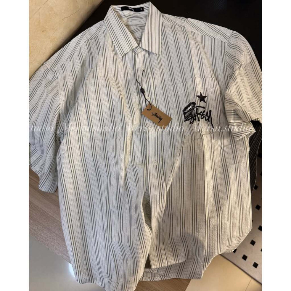 Áo Sơ Mi Nam Nữ In Hình Ngôi Sao Stussy From Rộng  Thoáng Mát Dành Cho Các Cặp Đôi_Hàng Hottrend 2025 | BigBuy360 - bigbuy360.vn