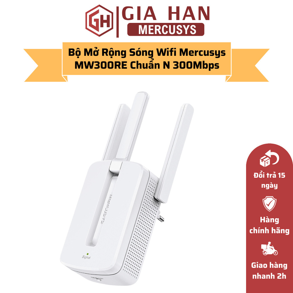 [Hỏa tốc] Bộ Mở Rộng Sóng Wifi Mercusys MW300RE Chuẩn N 300Mbps