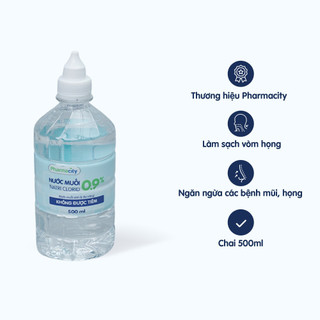 Nước muối Pharmacity 0,9% (500ml)