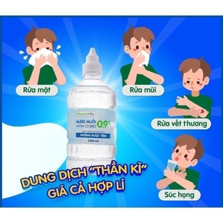 Nước muối Pharmacity 0,9% (500ml)