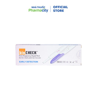 Bút thử thai sớm Early Detection BIOCHECK với ngưỡng phát hiện 25mIU/mL (1 cái)