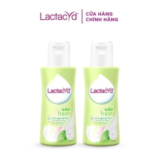(Quà tặng Lactacyd) Bộ 2 chai Dung Dịch Vệ Sinh Phụ Nữ Lactacyd Odor Fresh 60ml/chai