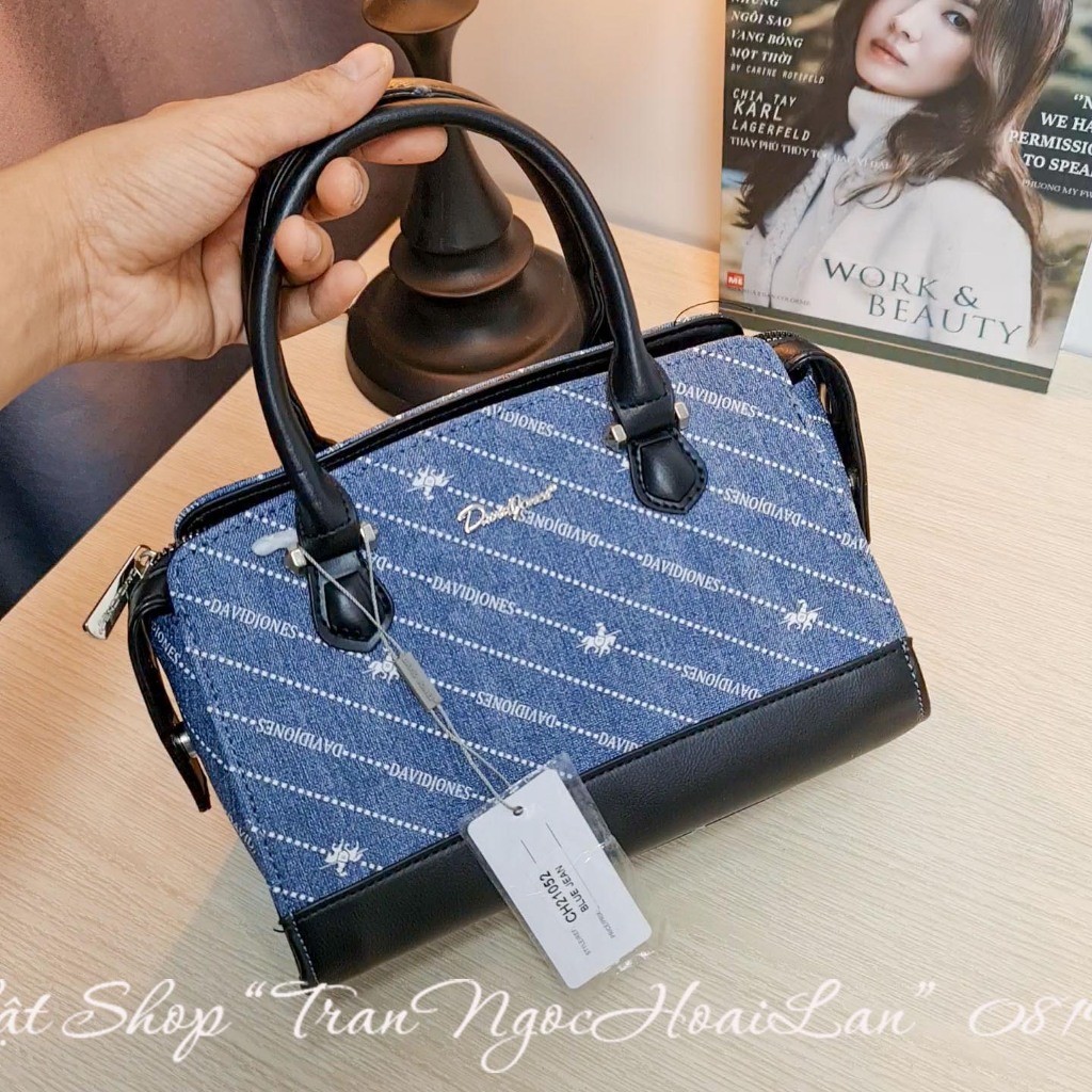 túi xuất dư DAVID JONES túi xách tay size 25,5cm*15cm*18cm đủ màu
