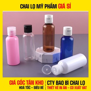 [COMBO 10 CÁI] Chai Nhựa PET Nắp Bật 10ml–100ml | Chiết Dầu Gội, Sữa Tắm, Mỹ Phẩm Du Lịch