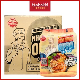  Thùng 8 lốc - 112 gói mì không vị chuyên nấu lẩu tokbokki ramen nhà hàng Oppa Ottogi Otoki 75g 