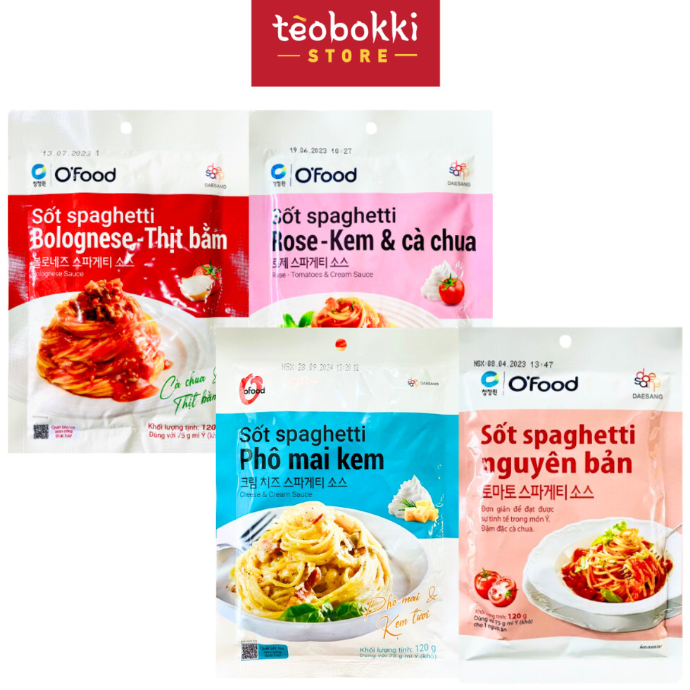 Sốt nấu mì spaghetti O'Food 120g, 220g