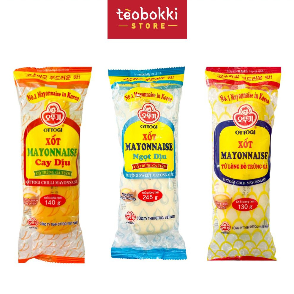 Xốt Mayonnaise nguyên vị - Xốt mayonnaise cay dịu, ngọt dịu Ottogi/Otoki 130g, 400g