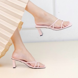 [XẢ KHO] Guốc Cao Gót Nữ 6cm Xỏ Ngón Kiểu Quai Mảnh Pixie E146
