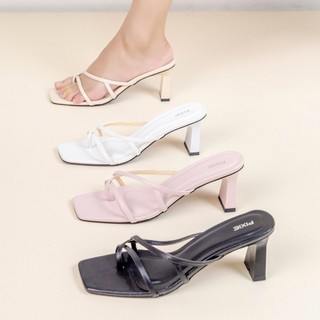 [XẢ KHO] Guốc Cao Gót Nữ 6cm Xỏ Ngón Kiểu Quai Mảnh Pixie E146