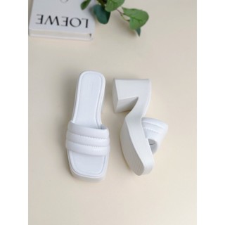 [XẢ KHO] Guốc Cao Gót Nữ 7cm Quai Kẻ Ngang Pixie E245