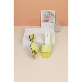 Guốc Cao Gót Nữ 5cm Kiểu Quai Kẻ Ngang Pixie E117