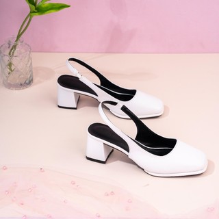 [XẢ KHO] Giày Cao Gót Nữ 5cm SlingBack Hậu Phối Thun Pixie H304