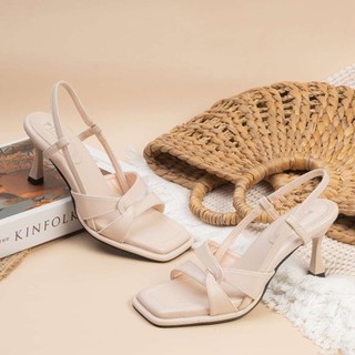 Giày Sandal Cao Gót Nữ 7cm Quai Đan Chéo Pixie H130