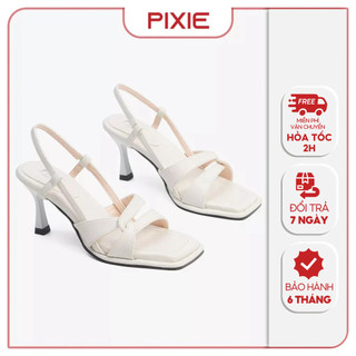Giày Sandal Cao Gót Nữ 7cm Quai Đan Chéo Pixie H130