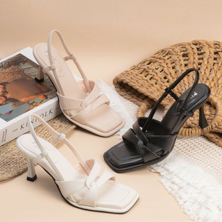 Giày Sandal Cao Gót Nữ 7cm Quai Đan Chéo Pixie H130