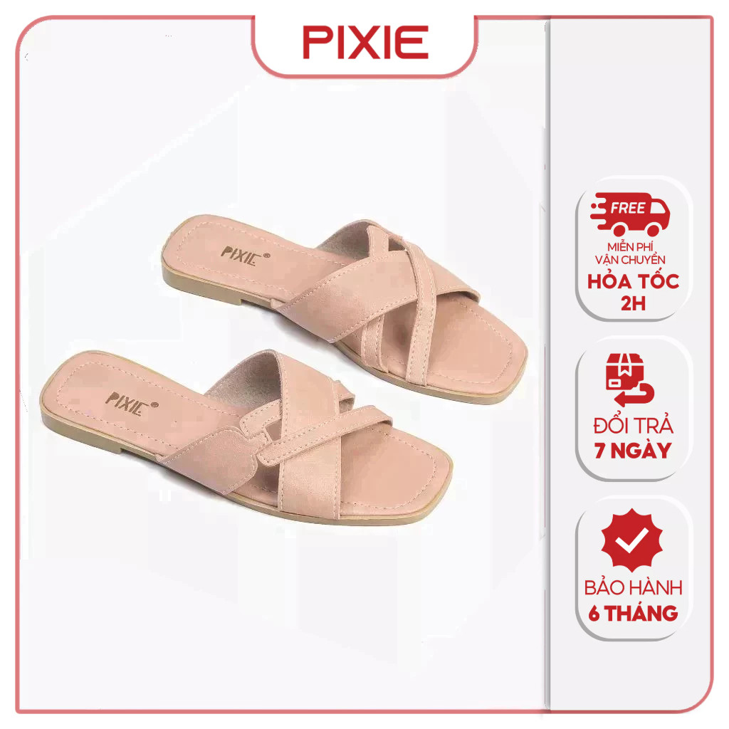 Dép Bệt Nữ Kiểu Quai Đan Chéo Pixie E139