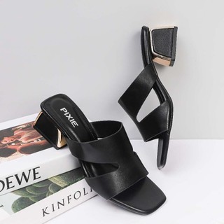 [XẢ KHO] Guốc Cao Gót Nữ 3cm Quai Ngang Pixie E232