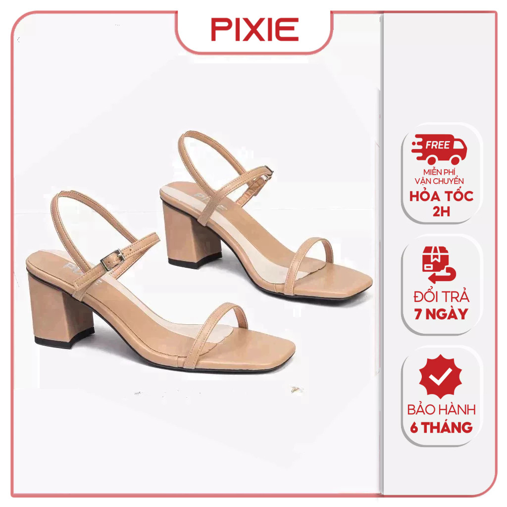 [XẢ KHO] Giày Sandal Cao Gót Nữ 5cm Quai Mảnh Pixie E236