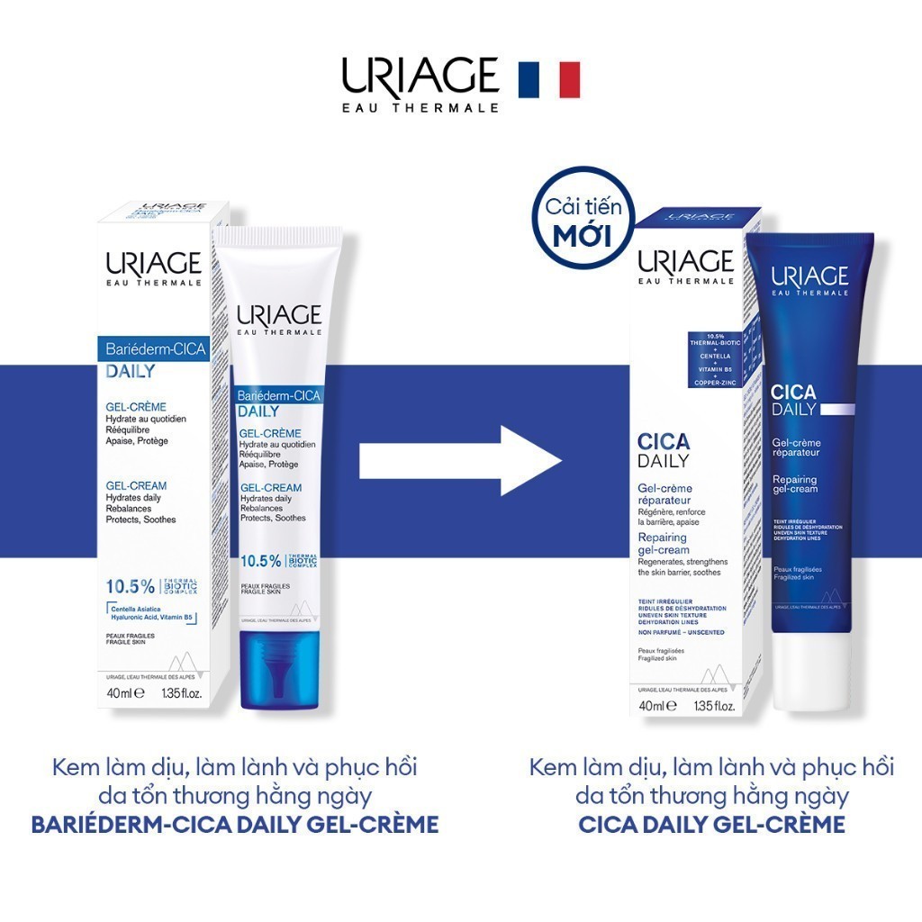 [HO x Uriage] Kem làm dịu và phục hồi da tổn thương hằng ngày URIAGE CICA DAILY GEL-CREAM 40ml