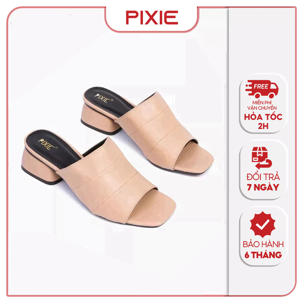 Guốc Cao Gót 3cm Bản Ngang Pixie X624