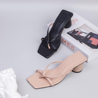 [XẢ KHO] Guốc Cao Gót Nữ 5cm Kiểu Xỏ Ngón Nữ Pixie X734