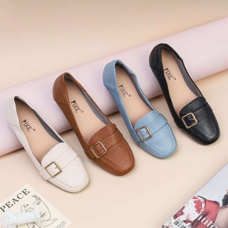 [XẢ KHO] Giày Búp Bê Đế Xuồng Da Thật Gắn Khoá Pixie X596
